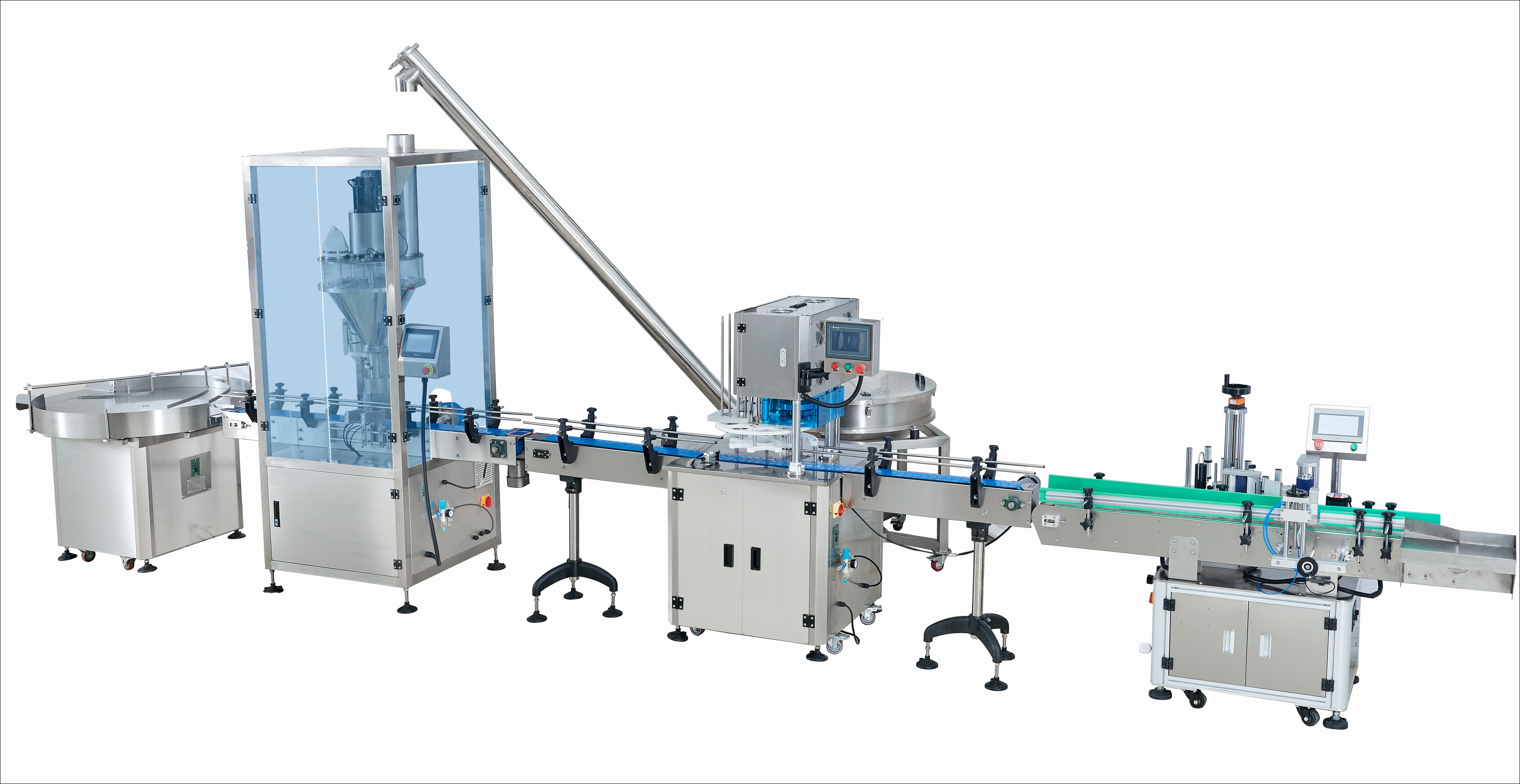 Fully automatic powder filling production line