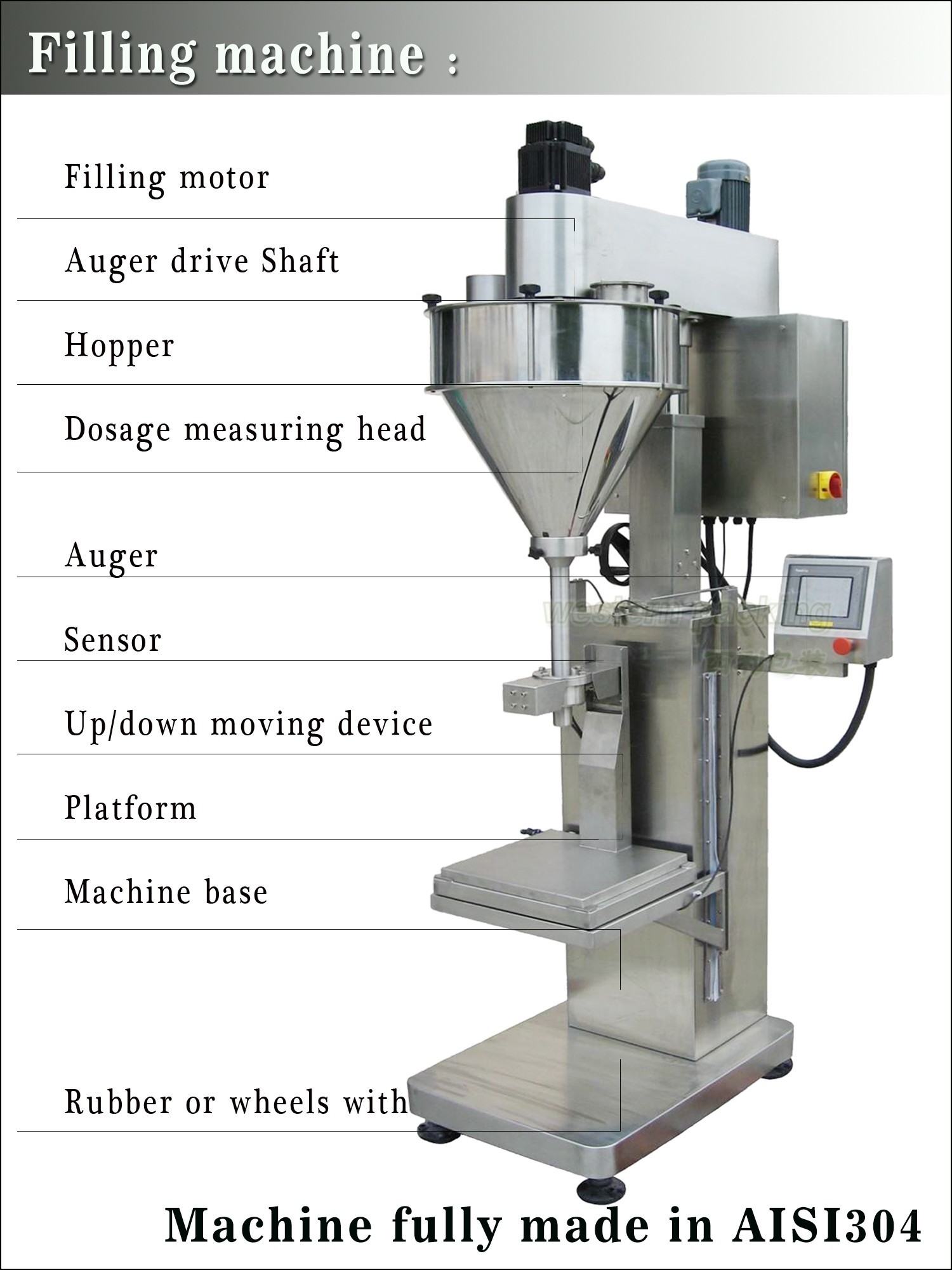 Automatic Powder Filling Machine Guangzhou Western Packing Co Limited