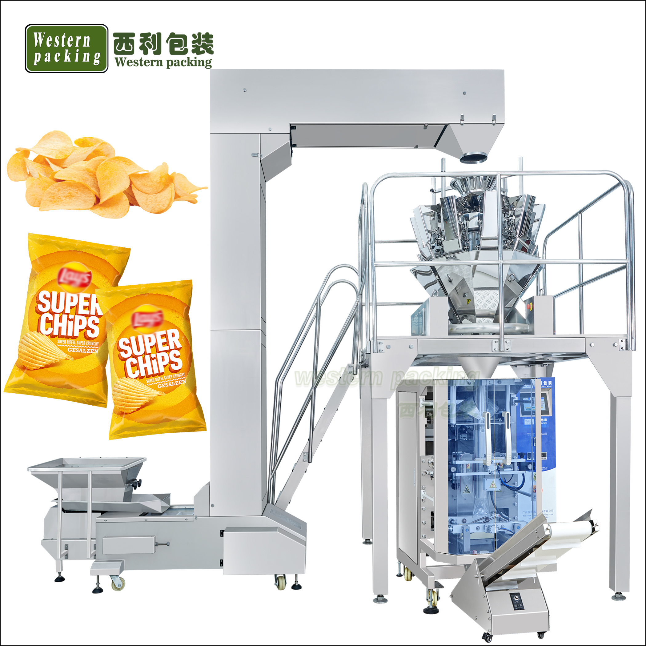 Granule Vffs Vertical Packing Machine Multihead Weigher
