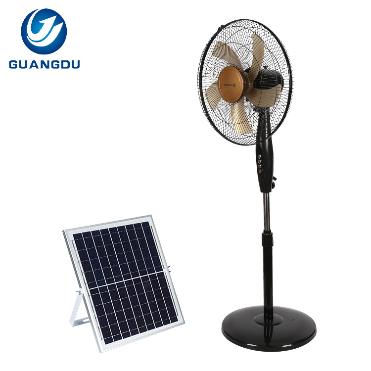 GD-FS930 Guangdu Die Casting Aluminum Third Speed Oscillating 20w 16inch Solar Floor Fans