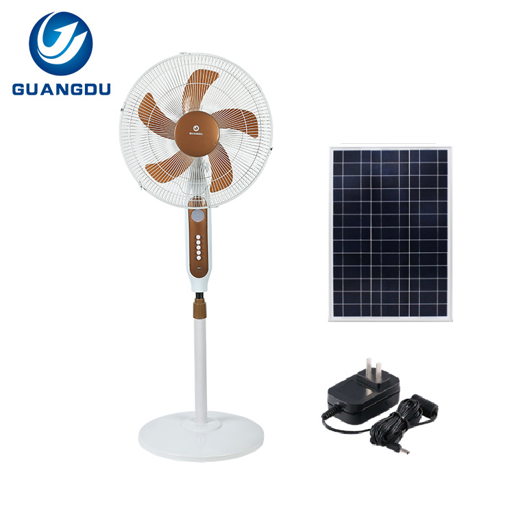 GD-FS980 Oscillating Aluminum Three Wind Speed Black Blue Golden 25w 16 Inch Solar Electric Fan