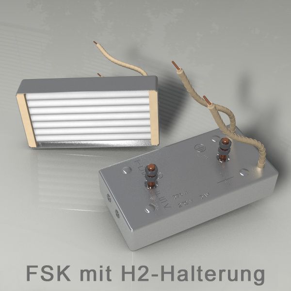 FSK盒式石英紅外輻射器（H2雙螺栓安裝方式）