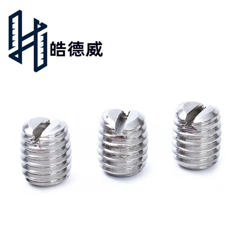 DIN551一字平端開(kāi)槽緊定不銹鋼平端機(jī)米螺釘無(wú)頭螺絲止付頂絲GB73