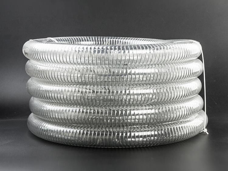 Steel wire reinforced PVC hose