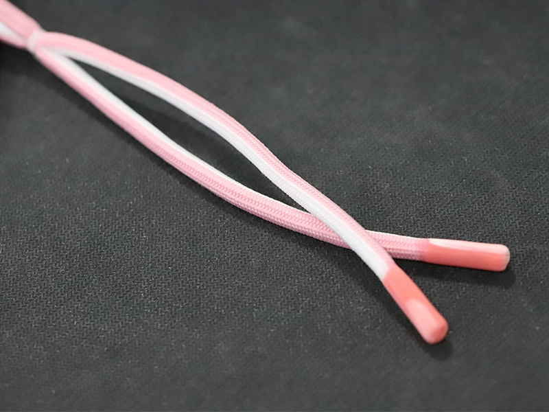 Handmade two-color silicone polyester cap rope