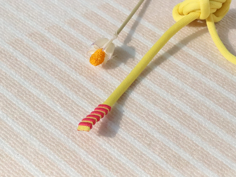 Knitted cotton-filled silicone hat strap