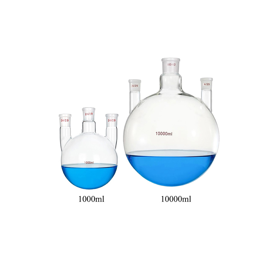Reaction Flask,Three Necked,Straight Necked