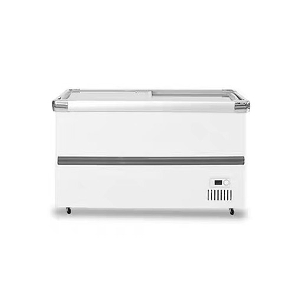 HSD-1200 superior puerta corredera de cristal refrigerador comercial congelador pantalla