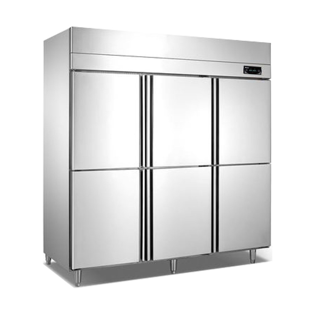 El refrigerador comercial vertical HASC-6D de la cocina del acero inoxidable fácil limpia