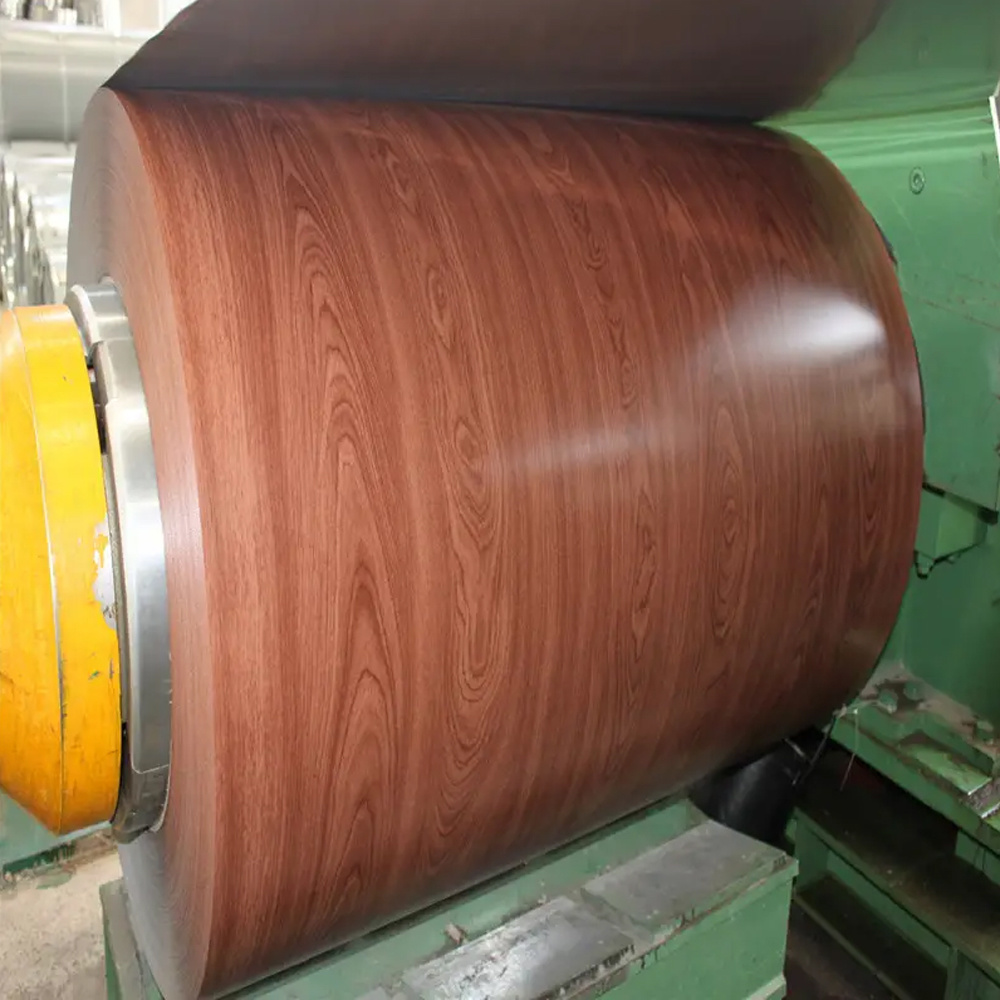 Prepainted Steel Coil Wood Grain PPGI Double Coated Color Painted Roll