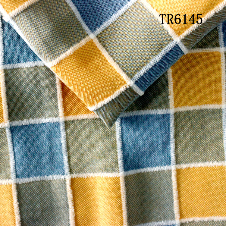 TR6145滌粘格子時(shí)尚面料