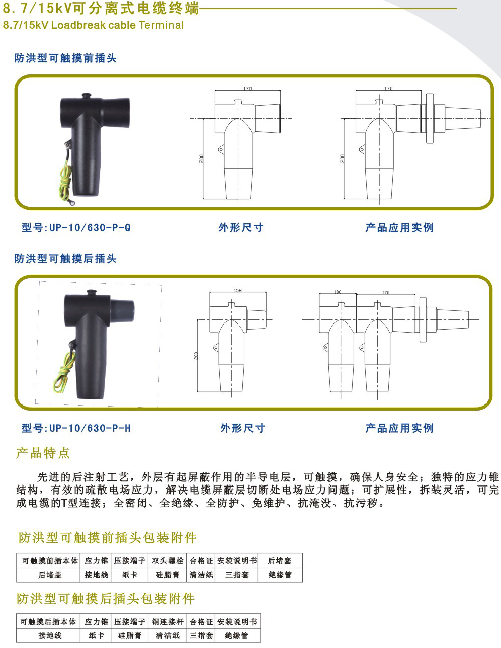 8.715kV-可分离式电缆终端
