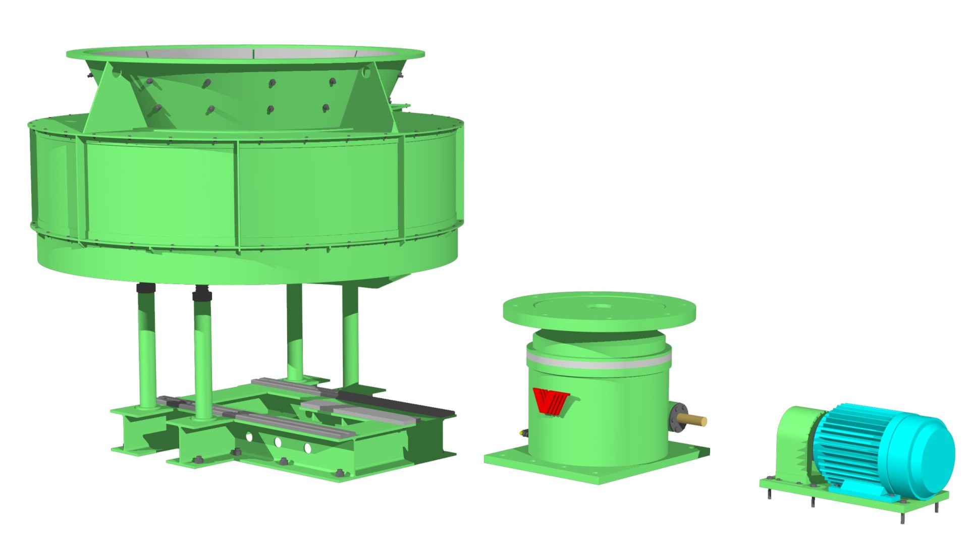 3-D Drawing of PVG Series Disk Feeder