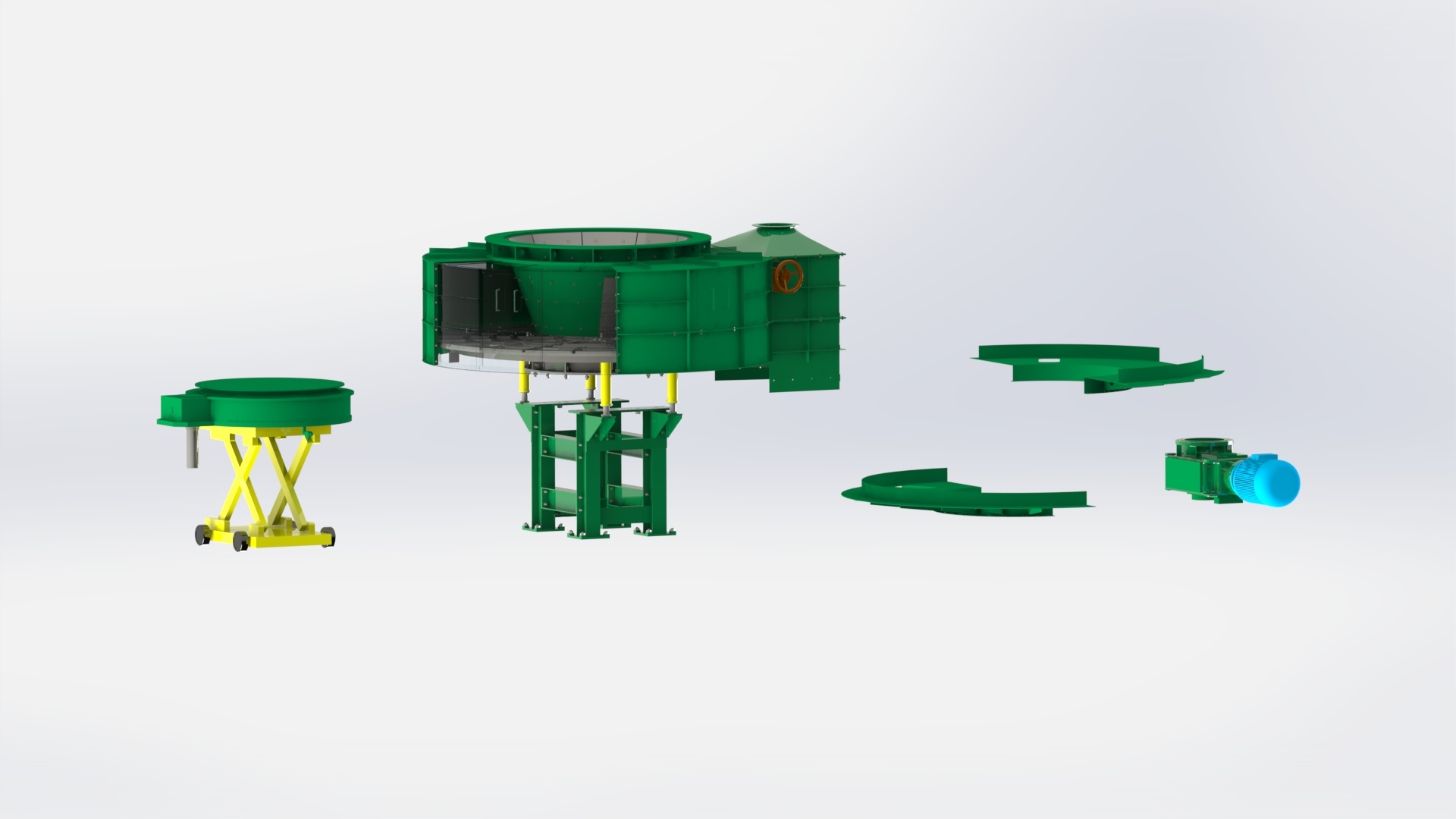 3-D Drawing of PRG Series Disk Feeder