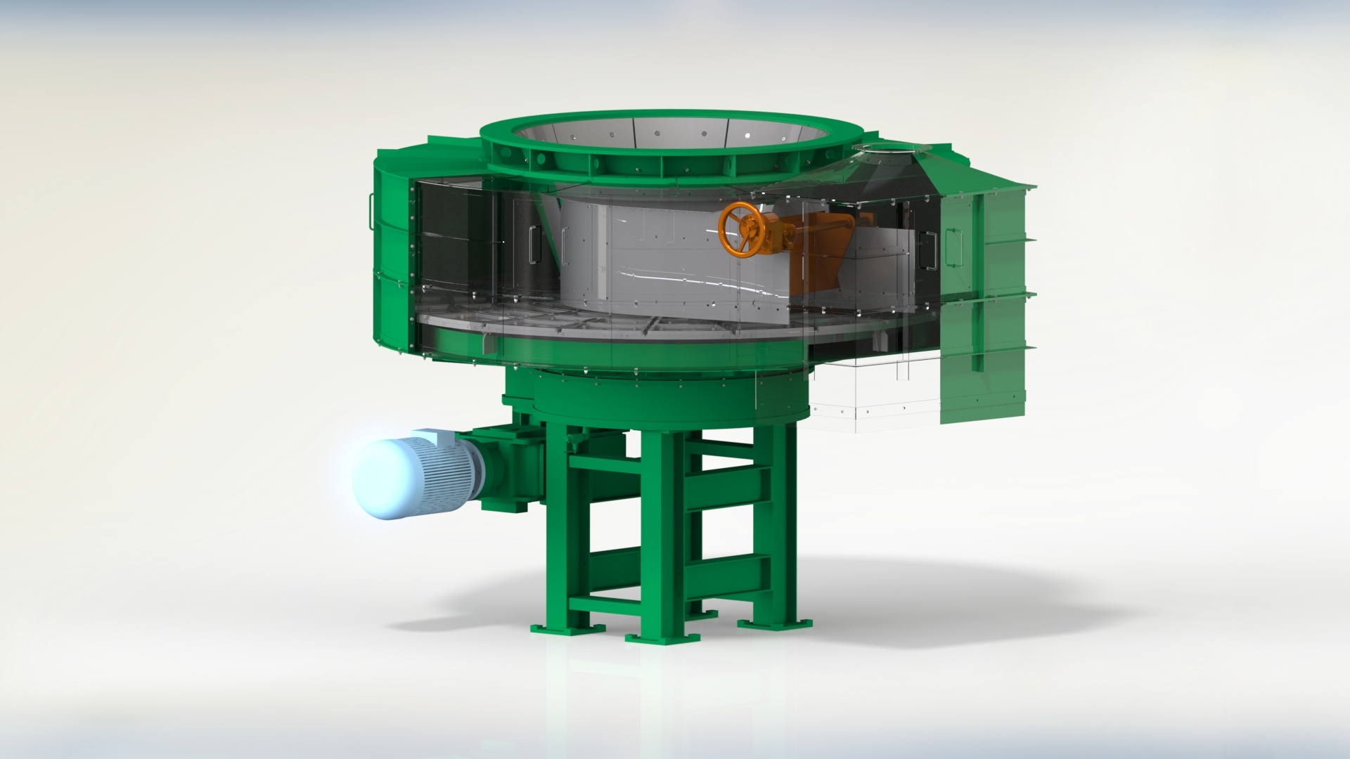 3-D Drawing of PRG Series Disk Feeder