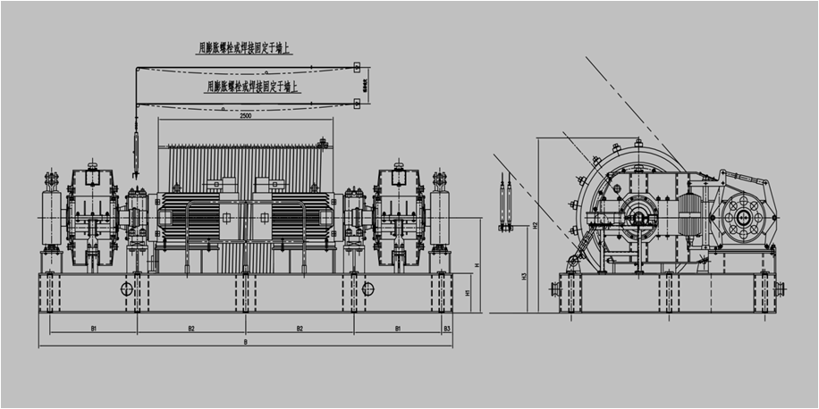 Struction Drawing of VBJ-D Series Skip Hoist