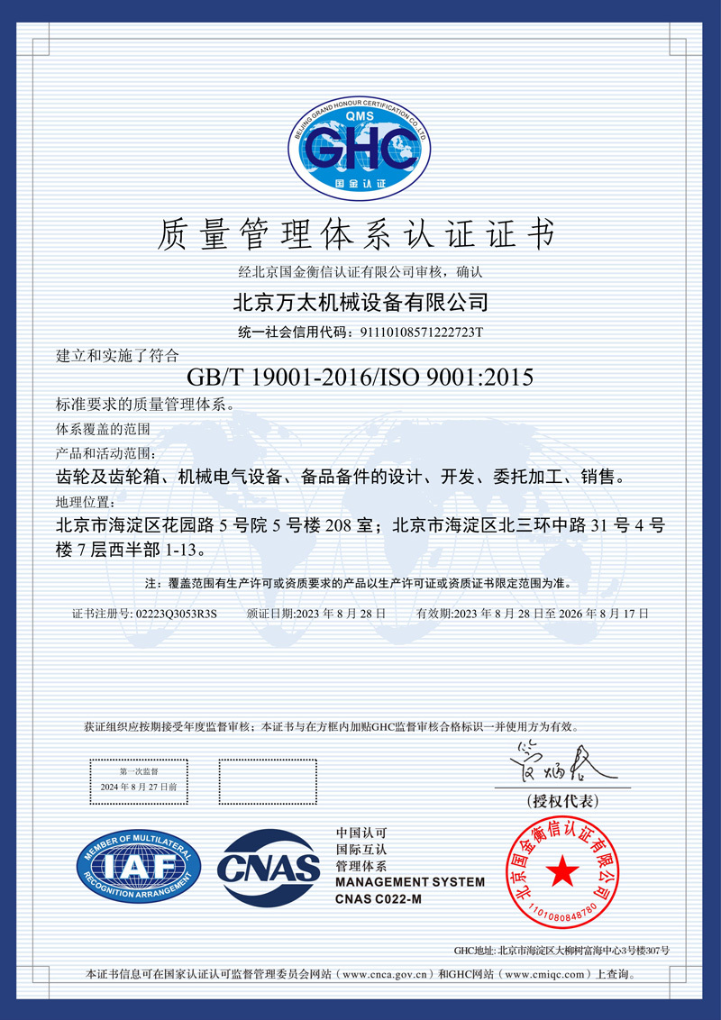 Quality Management System Certification Quality Management System Certification