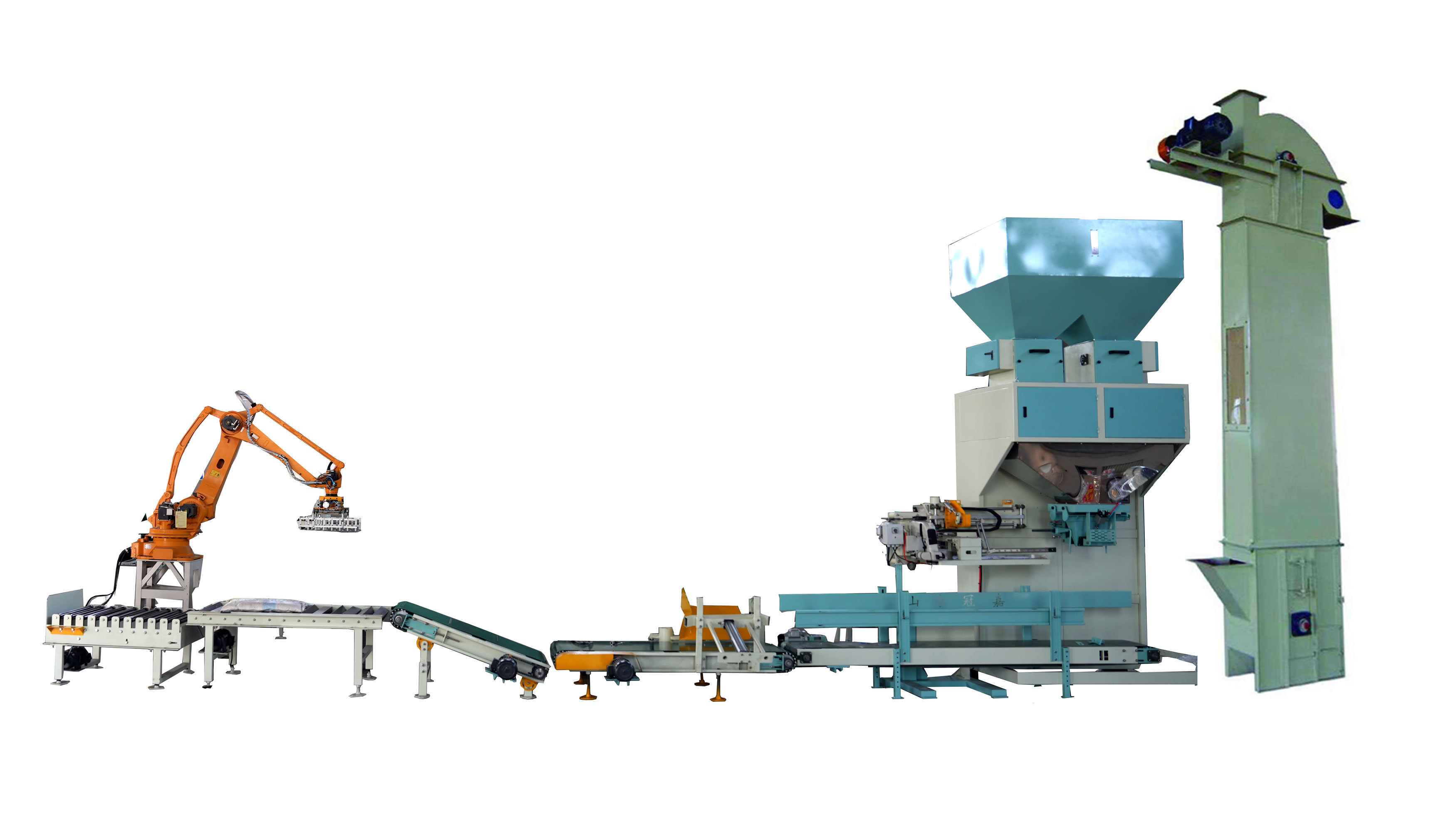 Packaging machine production line for granule