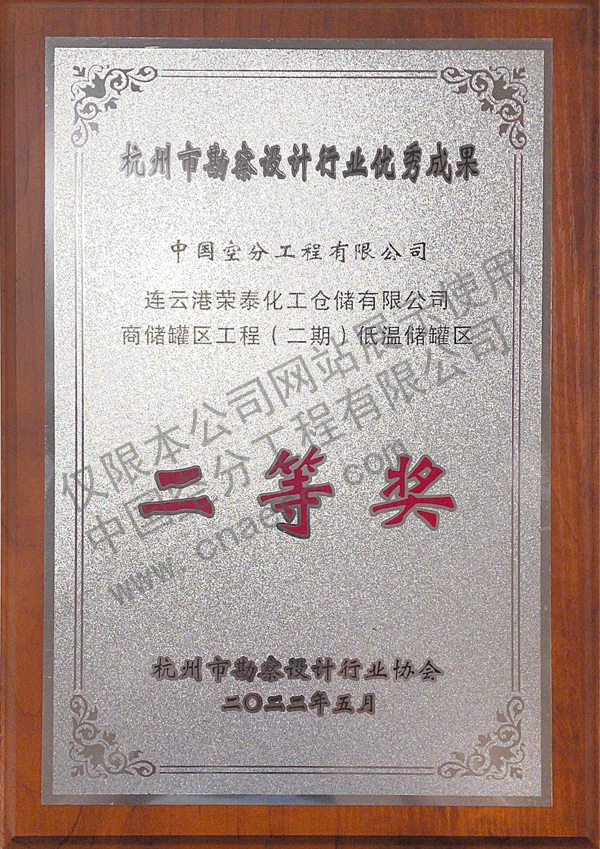 杭州市勘察設計行業優秀成果二等獎