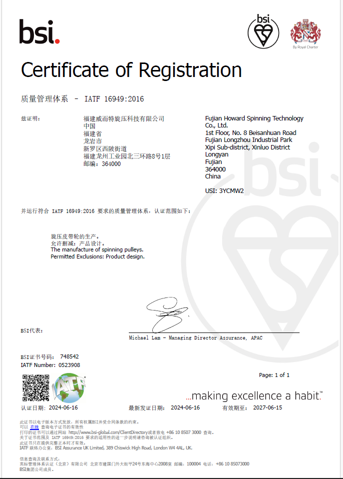 Quality Management System Certification