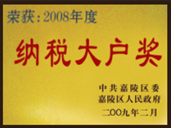 2008年 纳税大户