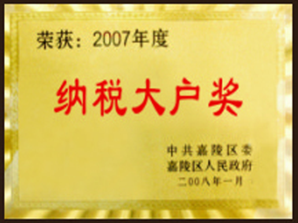 2007年‘纳税大户