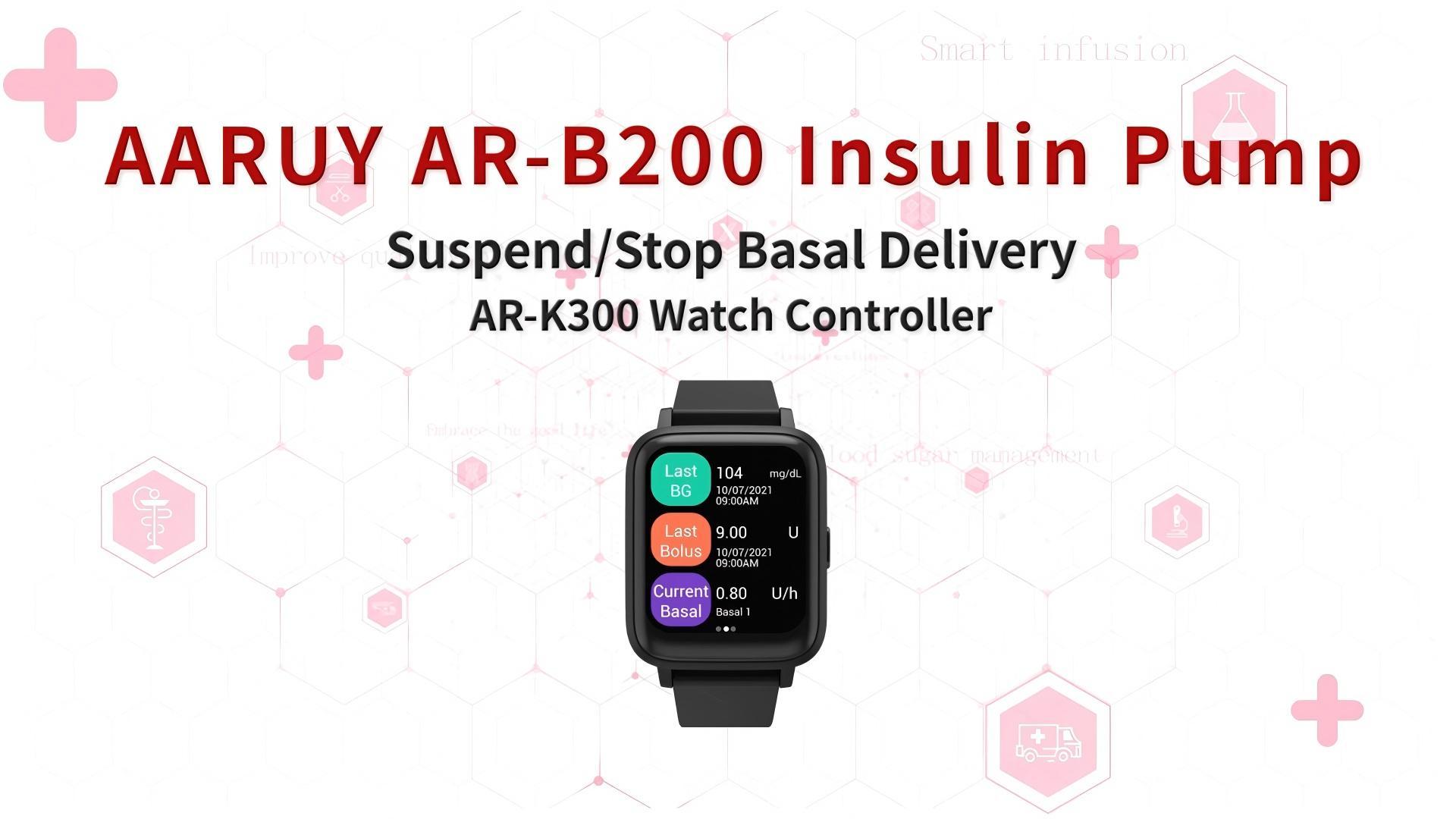 6. Suspend or Stop Basal Delivery__AR-K300 Watch Controller