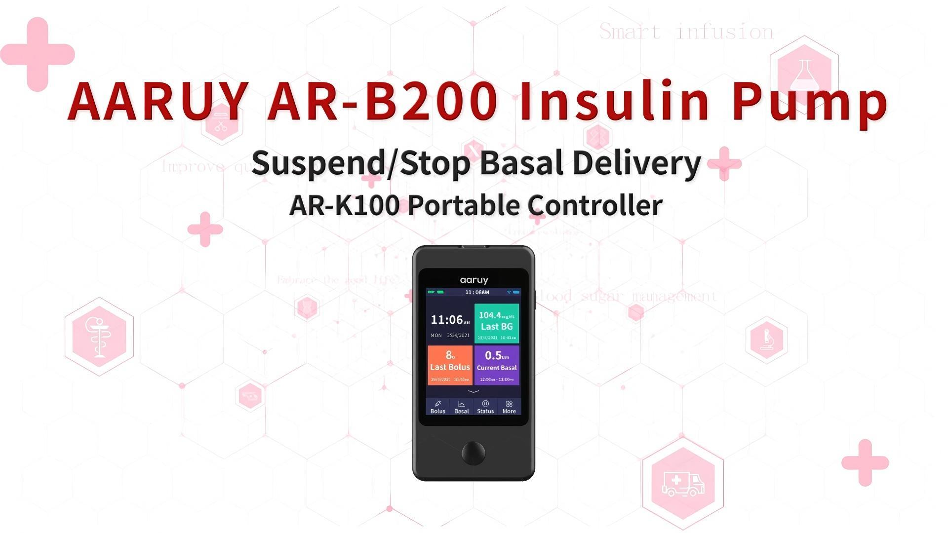 6. Suspend or Stop Basal Delivery__AR-K100 Portable Controller 6. Suspend or Stop Basal Delivery__AR-K100 Portable Controller