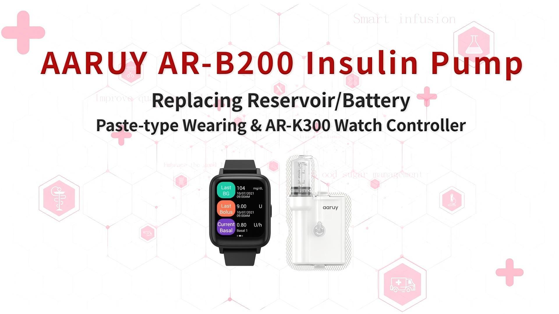 7. Replacing Reservoir or Battery_Paste-type Wearing & AR-K300 Watch Controller