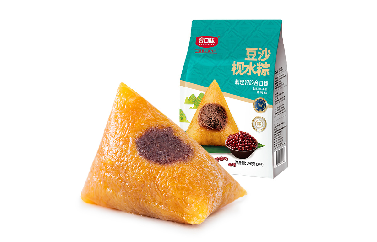 豆沙枧水粽