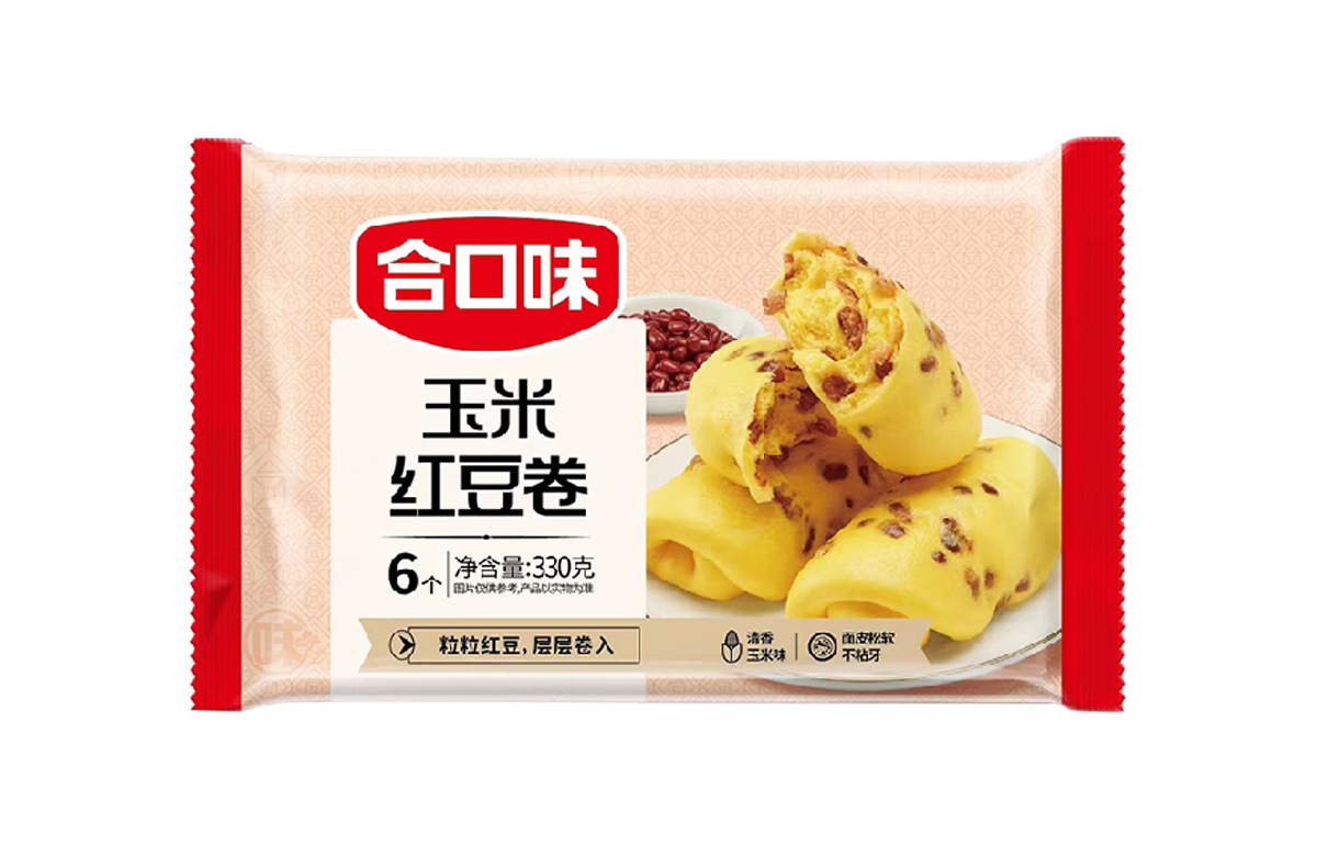 玉米紅豆卷