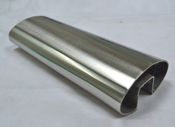 320G Сатиновая отделка - овальная трубка с пазом 80x40