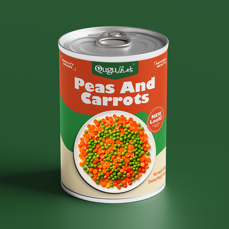 Pois en conserve avec des carottes
