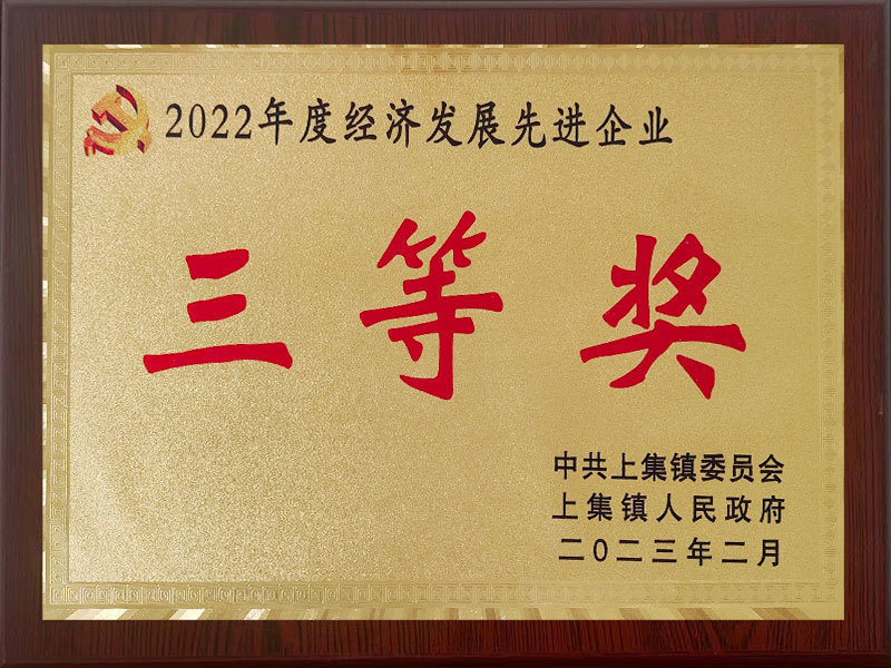 2022年度經(jīng)濟(jì)發(fā)展企業(yè)三等獎(jiǎng)