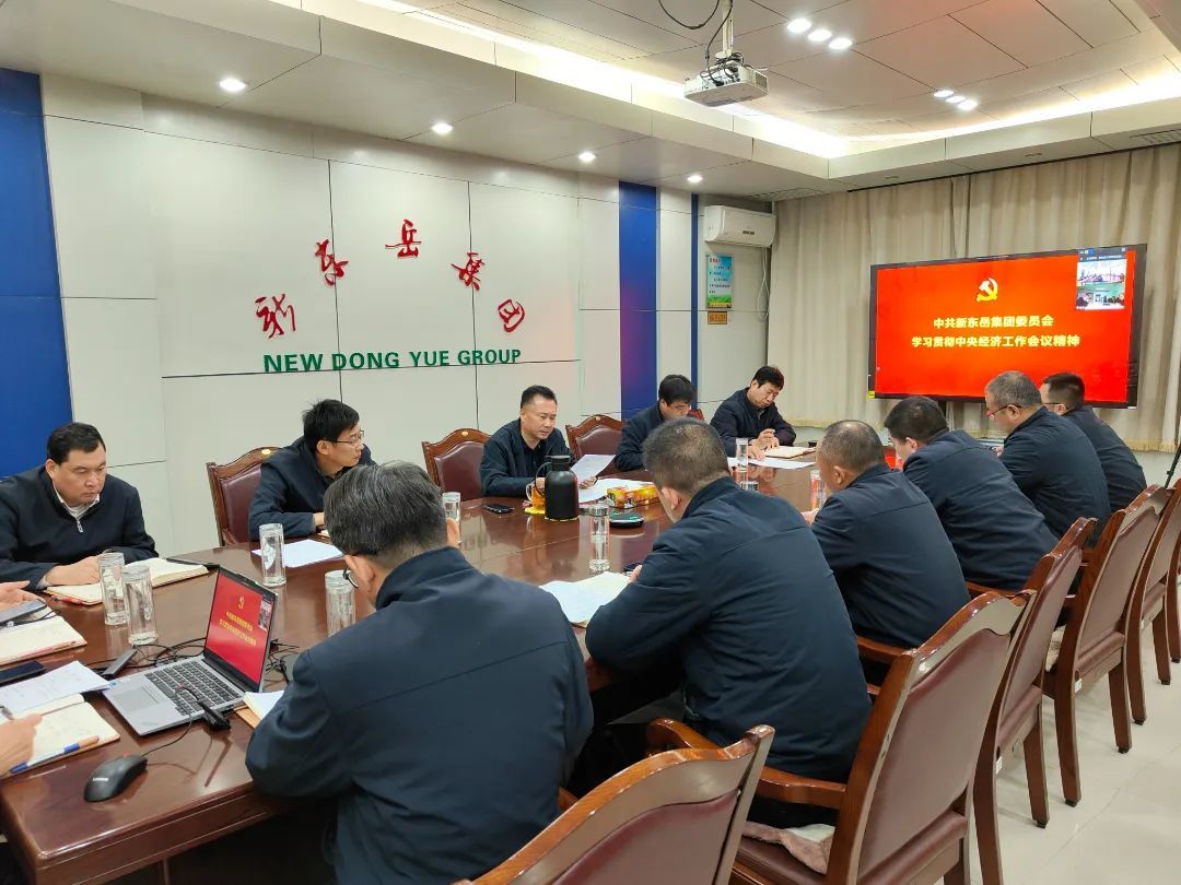 中共新東岳集團(tuán)委員會(huì)學(xué)習(xí)貫徹中央經(jīng)濟(jì)工作會(huì)議精神