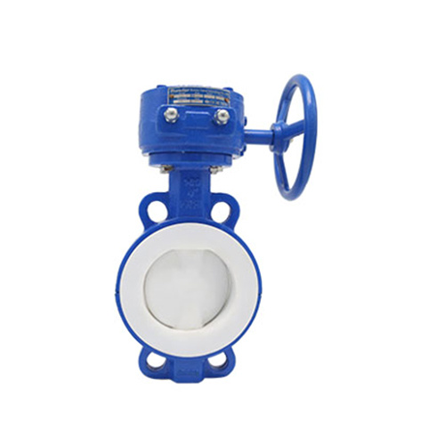 Fluorine-lined butterfly valve