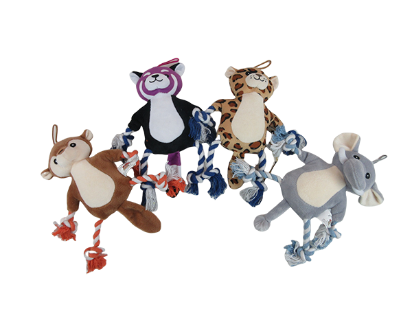 Animal Knot Plush Dog Toy