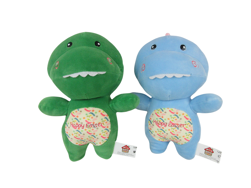 Baby Dinosaur Stuffed Toy with Easter Print on Belly