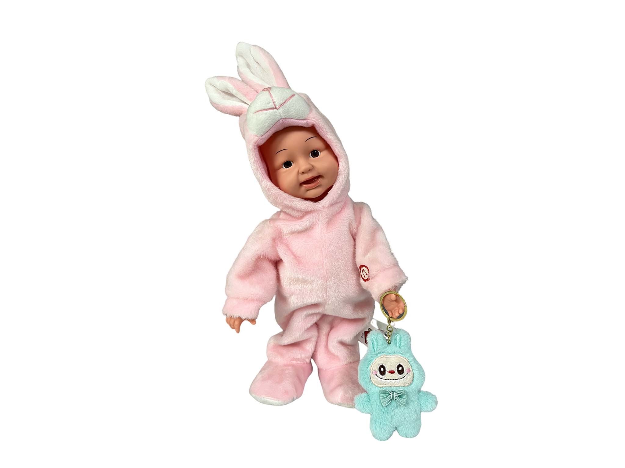 A Labubu-style Plush Toy with Cute Face