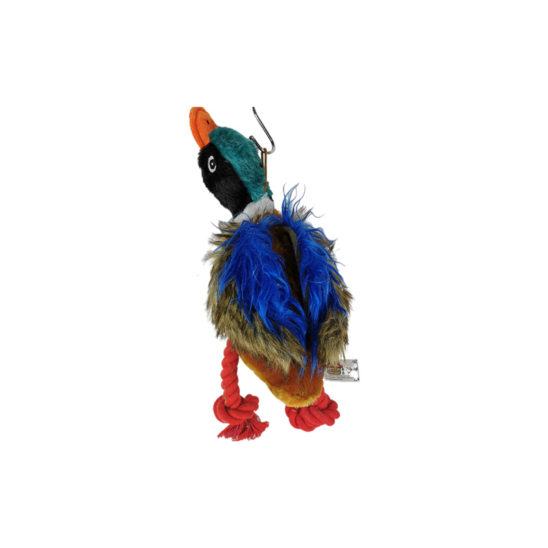 Duck Rope Squeak Plush Dog Toy