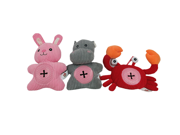 Leaky Plush Dog Toy,Rabbit,Hippopotamus,Crab