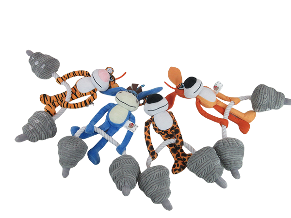 Barbell Plush Dog Toy