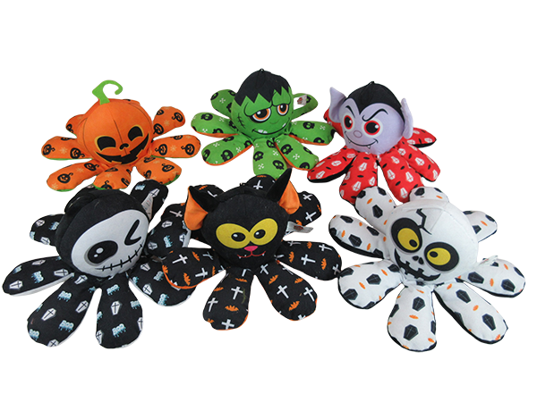 Halloween Octopus Squeaky Plush Dog Toy