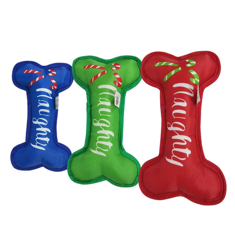 RPET Eco-friendly Bone Plush Dog Toy