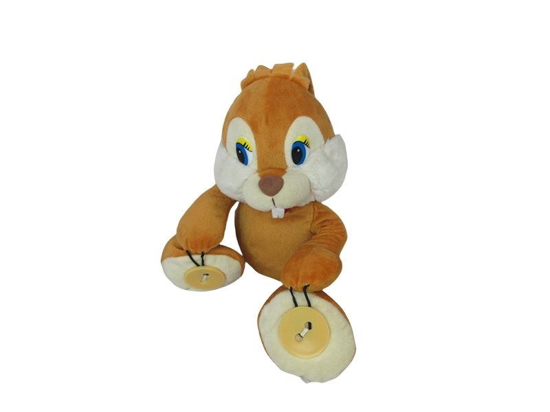 A Stuffed Squirrel with Its Hands and Feet Fastened by Buttons