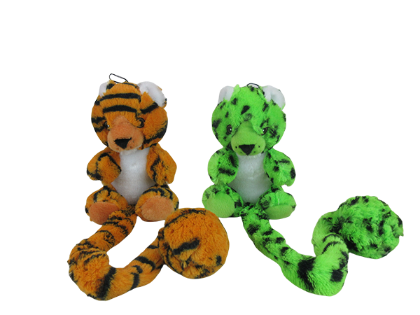 Multicolor Tiger Plush Dog Toy