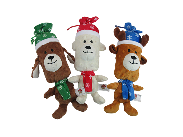 Christmas Dog Squeaky Plush Dog Toy