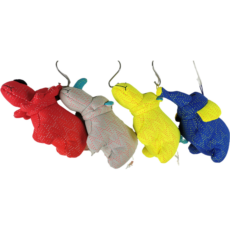 Solid color squeaky plush dog toy