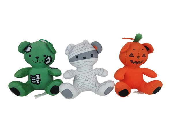 Halloween Printed Bear Plush Dog Toy