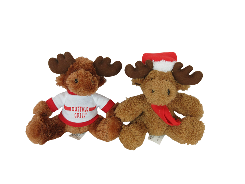 Stuffed Deer With Red Clothes